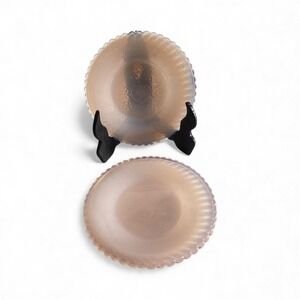 Mosser Glass  Sweetheart Pattern ,Hearts & Arrow,pink opalescent saucer plate